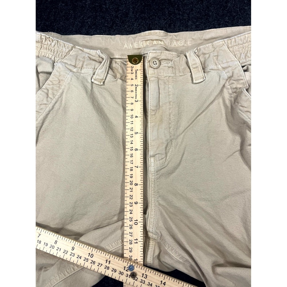 American Eagle Outfitters Cargo Pants Women 12 Khaki Straight Leg Utility Hiking - Picture 7 of 14